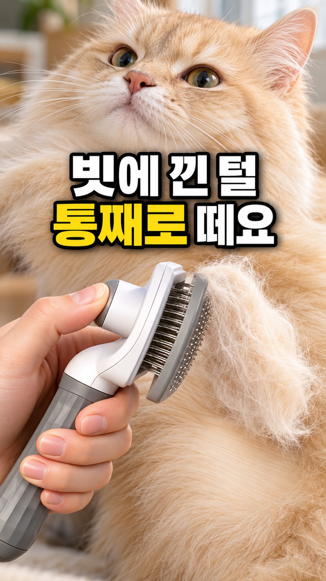 디오벨르 원터치 털엉킴방지 안아픈 강아지 고양이 빗